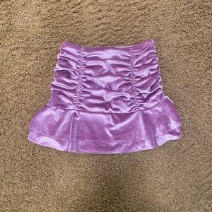 Womens velvet mini skirt